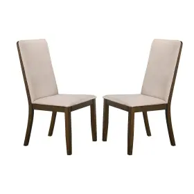 Sr04109842 Simple Relax Set Of 2 Dining Side Chair Walnut And Latte
