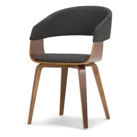 X30.91 Simpli Home 840469021785 Dining Chair 21.65 Inch X20.67 In Charcoal Grey Linen Look Fabric