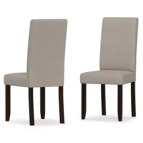 Ws5113-4-lbl Simpli Home 39.8 Inch Hx18.9 Wx22.4 D Transitional Parson Dining Chair In Light Beige