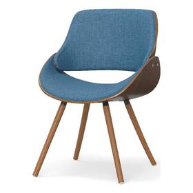 Simplihome 840469074910 Malden Dining Chair In Blue Linen Look Fabric 22.8 Inch W X 20.9 D 30.9 H M