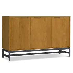 Axcban103d-oak Simplihome Banting Buffet - 58 Inch Wide Solid Hardwood 3-door Sideboard