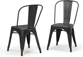 Axcfle-01-dbl Simplihome Fletcher Industrial Metal Dining 17 Inch Distressed Black Copper