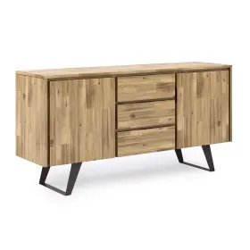 Axclry-10gw Simplihome Lowry Buffet - 60 Inch Wide Solid Acacia Wood 3-door Sideboard In Dist
