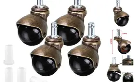 Ske20061901 Skelang 2 Inch Grip Ring Caster Swivel Vintage Ball Rolling Furniture