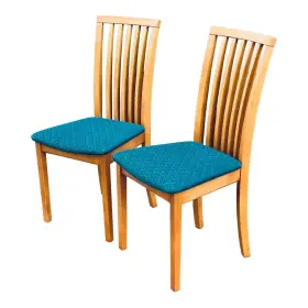 Sm66 Skovby Pair Vintage Danish Modern Dining Side Chairs