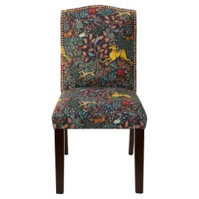 52679869 Skyline Furniture Ayala Nail Button Patterned Dining Chair Frolic Navy