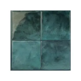 Smart Tiles 623996208429 Zellige Costa Blue 9 Inch X Vinyl Peel And Stick Tile 2.22 Sq. Ft./4-pack