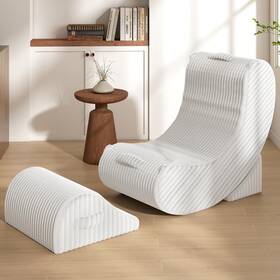 Snug Sofee Sf-1100100092-1 3-in-1 Adjustable Zero Gravity Floor Chair Oversized Corduroy Boneless Chair