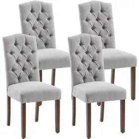 Snugway 635401903188 Tufted Upholstered Parsons Dining Chair Set Fabric Diner Accent Stylish Moder