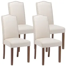 Snugway 658361226043 Stylish Upholstered Parsons Dining Chair With Nailhead Trim And Sturdy Solid