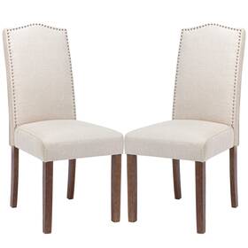 Snugway A395 Stylish Upholstered Parsons Dining Chair Kitchen With Silver Nailhead Trim An
