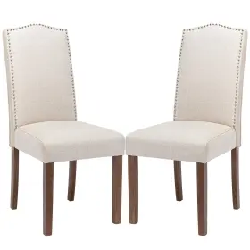 A395 Snugway Stylish Upholstered Parsons Dining Chair Kitchen With Silver Nailhead Trim An
