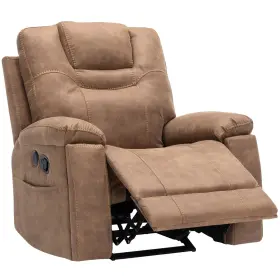 R82165 Snugway Manual Recliner Chair Single Reclining Sofa With Concealed Dual Cup Ho