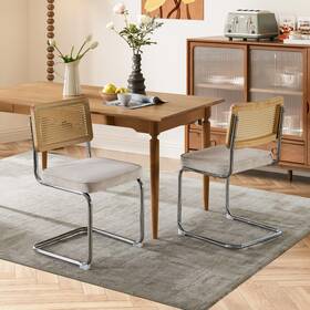 Soarflash 797422964484 Velvet Dining Chair Set Of 2 Modern Upholstered Beige