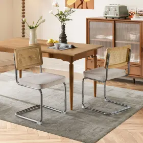 Soarflash 797422964484 Velvet Dining Chair Set Of 2 Modern Upholstered Beige