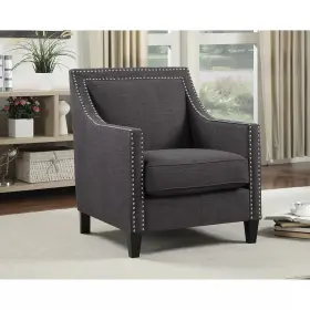 354328 Society Den Emery Upholstered Chair - Charcoal