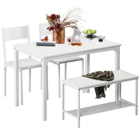 Sogesfurniture 749771090741 4 Piece Dining Table Set Dinette Kitchen With Bench And Chairs Ki