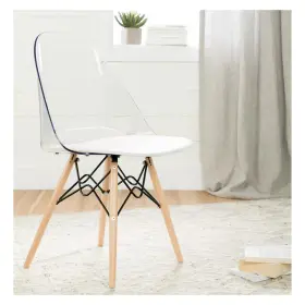 53641335 South Shore Annexe Eiffel Style Office Chair Clear And White -