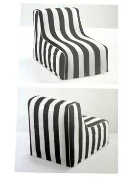 Southern Living 91519 New In Box Cabana Stripe Slipcovered Inflatable Chair 35x23x27 Inch