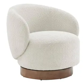 Ss72950-ht80913-3-vc Spruce & Spring And Noah Cream Performance Fabric Swivel Accent Chair Modern Round