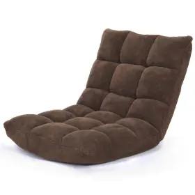 Spsupe 685764496124 Folding Floor Chair Adjustable 14-position Lazy Sofa Comfortable Pad