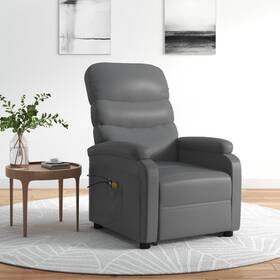 Stand Massage Chair Anthracite Faux Leather 720286029411 Up