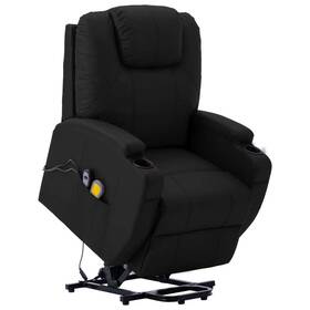 Stand Massage Chair Black Faux Leather Adult 719883991009 Up