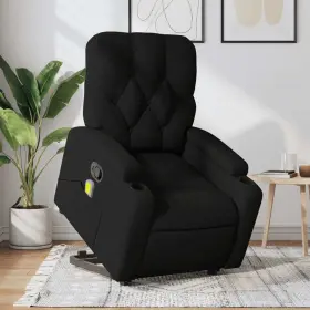 Stand Massage Recliner Chair Black Faux Leather 721012185463 Up