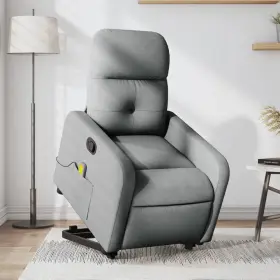 Stand Massage Recliner Chair Light Gray 721012221741 Up Fabric