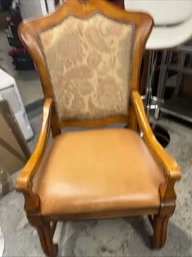 348-11-75 Stanley Furniture Provincia Armchair Paisley Upholstery Dining Chair