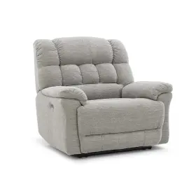 Bo4028563wht Starlight Canyon Home Light Gray Power Recliner Chair Oversized With Electric Recline And Usb Port