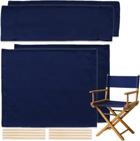 02110 Stay Gent Inch 2-set Director Chair Replacement Canvas Seat And Back Cover Navy