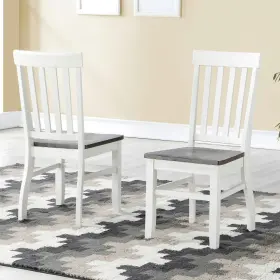 Cl550s Steve Silver 635178283278 Side Chair 18 Inch Wx40 H Rectangle Solid Wood Ivory/driftwood Set-of-2