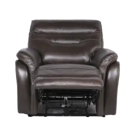 Ft850cc Steve Silver 635178504175 Fortuna Power Recliner Chair - Dark Brown