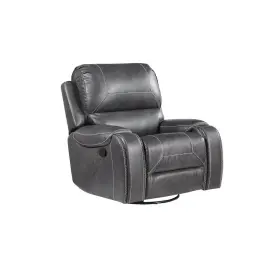 Ke800cg Steve Silver 635178732530 Keily Manual Swivel Glider Recliner Chair - Grey
