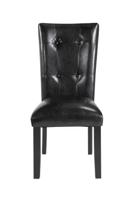 Steve Silver 635178847111 Co Sterling Dining Chair Black Faux-leather Upholstery Asian Har