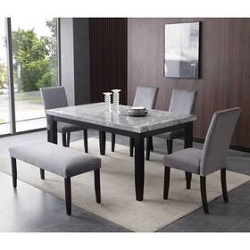 Steve Silver Co. 88547200 Napoli Velvet Side Chair Gray - Co