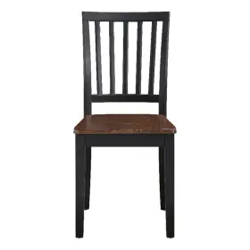 Jop500ns Steve Silver Company Joplin Solid Wood Two-tone Farmhouse Chair In Walnut And Ebony