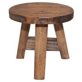 Stool Varies Solid Mahogany Wood Compact Durable Stool Round 718475569176