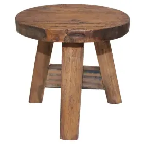 Stool Varies Solid Mahogany Wood Compact Durable Round 718475569176