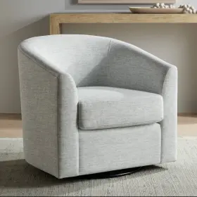 F7053-50 Studio 55d Barrel Gray Fabric Swivel Chair