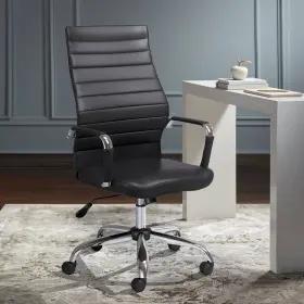 Lps110425 Studio 55d Primero Black Faux Leather Adjustable Office Chair