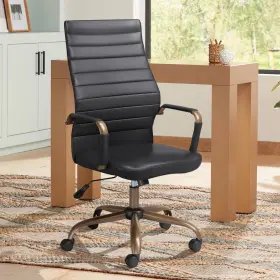 Lps110428 Studio 55d Primero Vintage Black Faux Leather Adjustable Office Chair