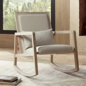 Tn-3646 Studio 55d Rmb15 Ava Light Cream And Wash Wood Modern Rocking Chair