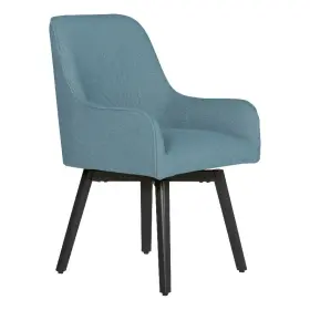 70221 Studio Designs Home Spire Luxe Swivel Metal Accent Chair In Baltic Blue