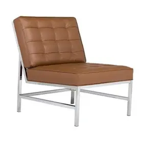72033 Studio Designs Home Modern Accent Chair Lounge For Living Chrome/caramel
