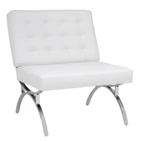 72048 Studio Designs Home Newel Modern Accent Chair Blended Leather And Chrome Metal F