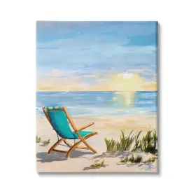 Stupell Industries 196216179361 Folding Chair Sunset Beach Landscape Summer Ombre Sky Designed By Julie Deri