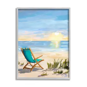 Stupell Industries 196216179446 Folding Chair Sunset Beach Landscape Summer Ombre Sky Designed By Julie Deri