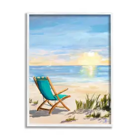 Stupell Industries 196216179491 Folding Chair Sunset Beach Landscape Summer Ombre Sky Designed By Julie Deri